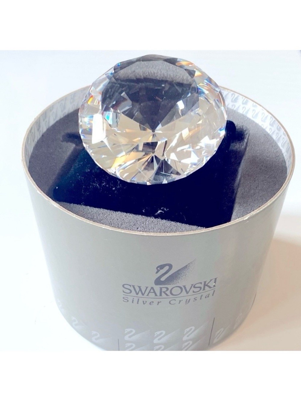 Swarovski Silver Crystal Giant Diamond Paperweight